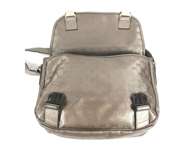 Borsa a tracolla con patta e logo GG stampato di Gucci Metallico - vista 16