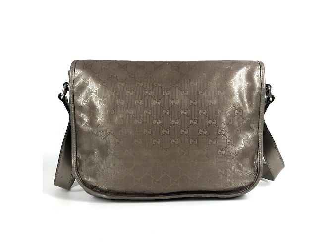 Borsa a tracolla con patta e logo GG stampato di Gucci Metallico - vista 2