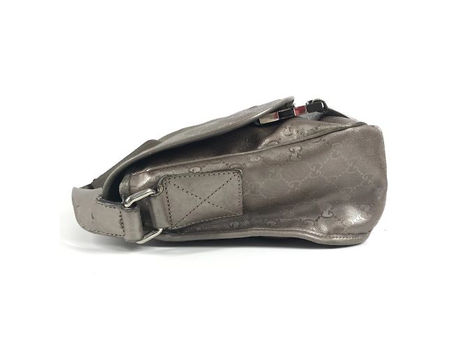 Borsa a tracolla con patta e logo GG stampato di Gucci Metallico - vista 3