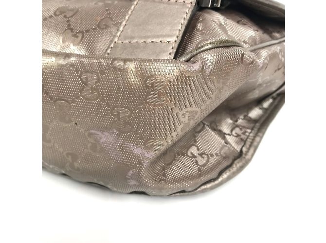 Borsa a tracolla con patta e logo GG stampato di Gucci Metallico - vista 6