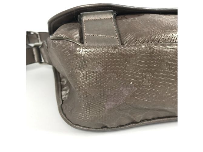 Borsa a tracolla con patta e logo GG stampato di Gucci Metallico - vista 7