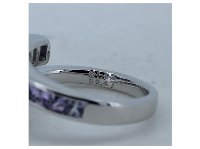 Autre Marque Anello in diamante e zaffiro rosa Au750 Joune - vista 5