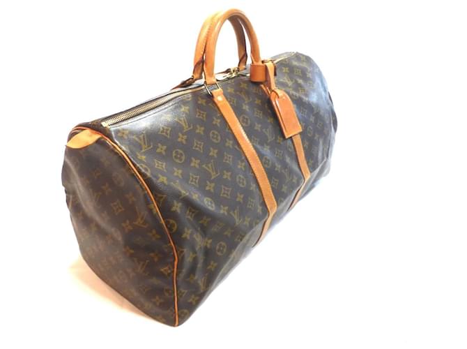 Louis Vuitton Keepall 55 Monogram - MI881 Marrone - vista 7