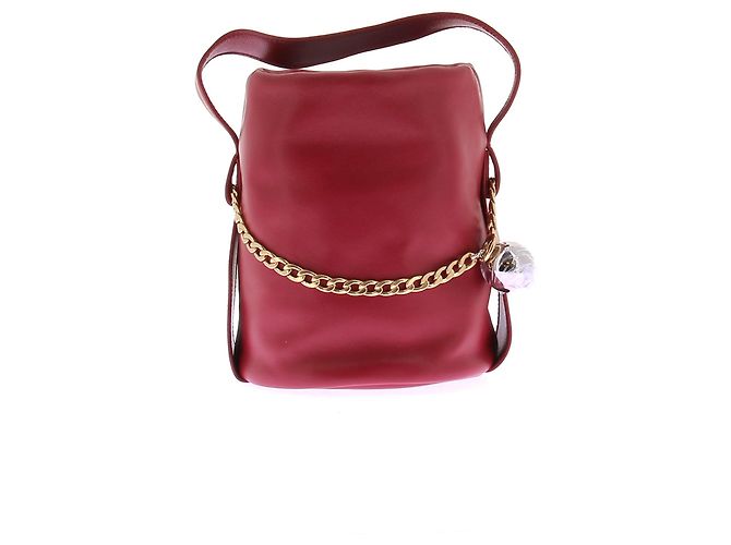 Prada Borsa a secchiello bordeaux in pelle nappa Rosso - vista 2