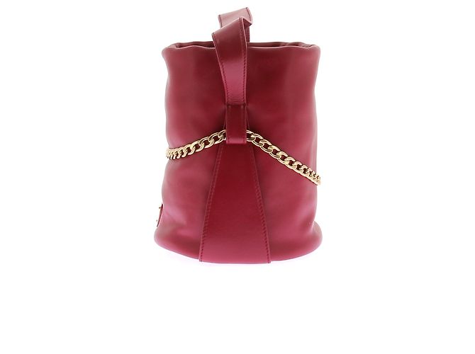 Prada Borsa a secchiello bordeaux in pelle nappa Rosso - vista 3