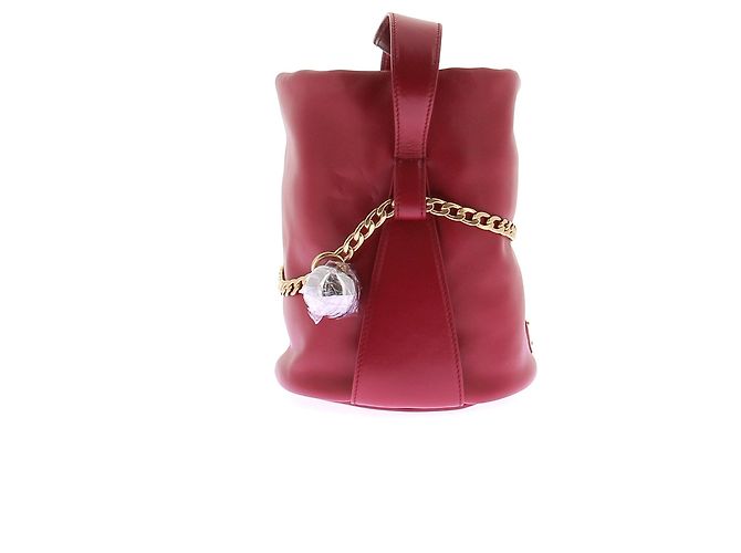 Prada Borsa a secchiello bordeaux in pelle nappa Rosso - vista 4