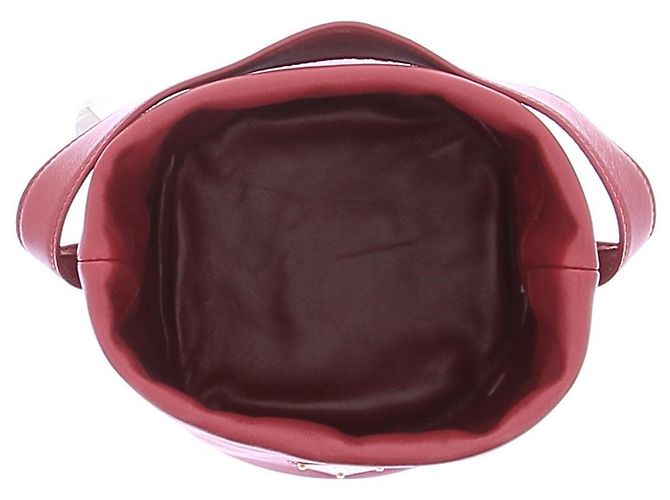 Prada Borsa a secchiello bordeaux in pelle nappa Rosso - vista 6