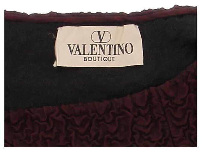 Valentino Garavani Vestido de cóctel burdeos de seda - vista 5
