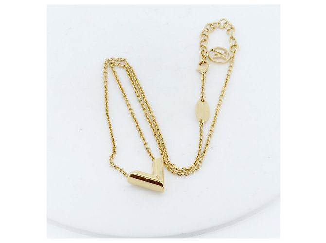 Collana Essenziale V Louis Vuitton D'oro - vista 2