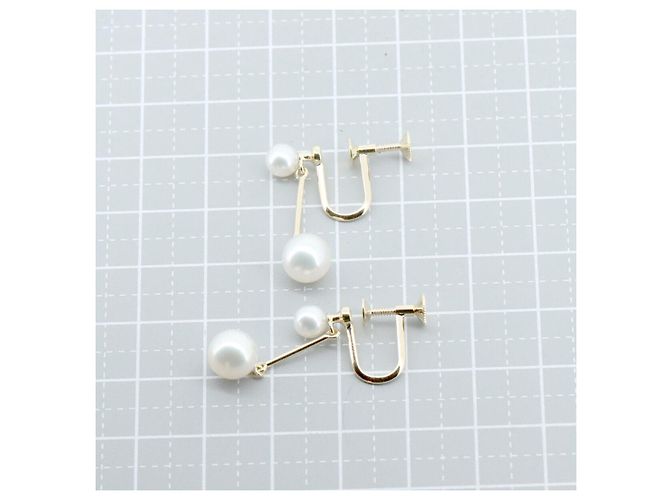 Orecchini in perle Mikimoto Au750 D'oro - vista 4