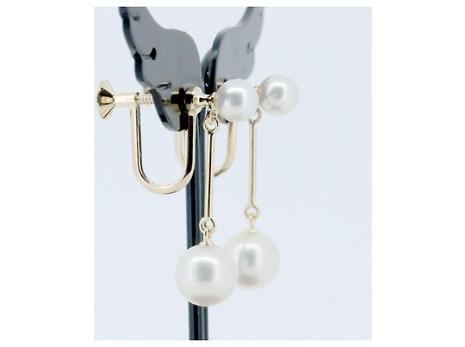 Orecchini in perle Mikimoto Au750 D'oro - vista 6
