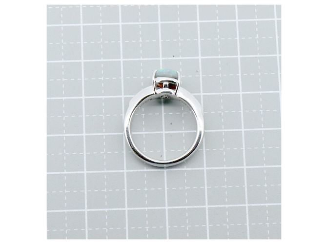 Autre Marque Diamantring mit schwarzem Opal Pt900 - Ansicht 6