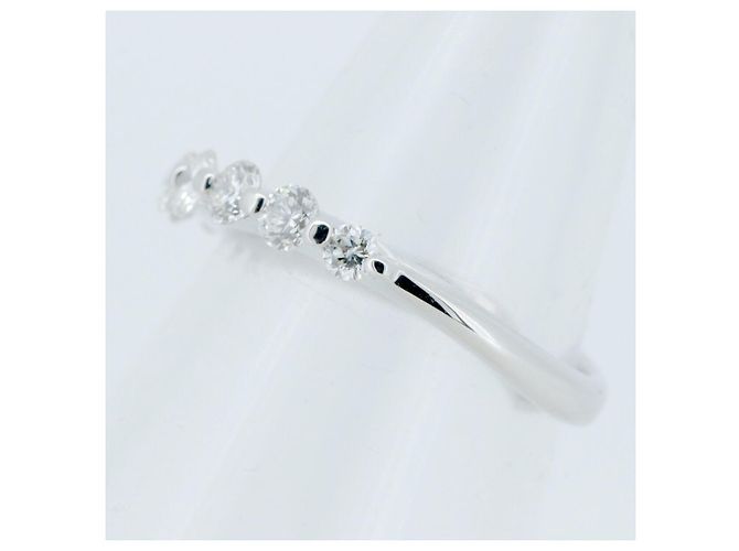 Autre Marque Pt900 Platin-Diamantring Silber - Ansicht 2