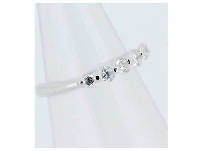 Autre Marque Pt900 Platin-Diamantring Silber - Ansicht 3
