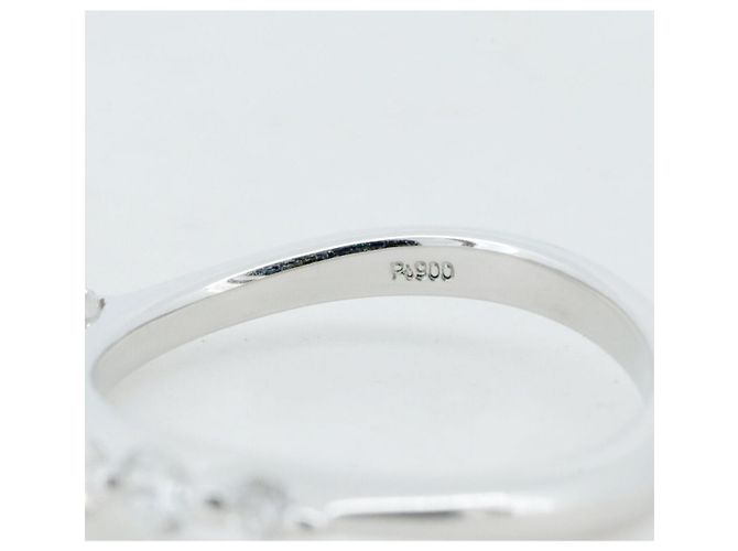 Autre Marque Pt900 Platin-Diamantring Silber - Ansicht 4