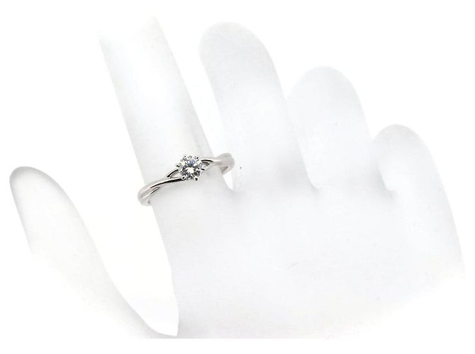 Autre Marque Royal Asscher PT900 Diamantring Silber - Ansicht 8