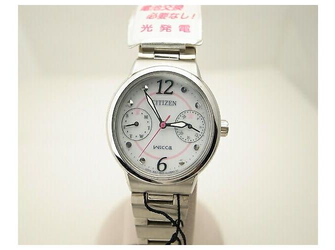 Autre Marque Citizen Wicca Edelstahl-Uhr Weiß - Ansicht 2