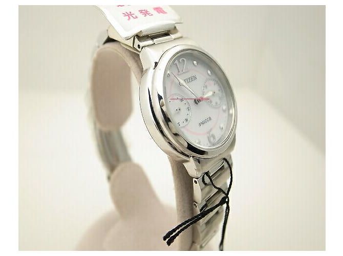 Autre Marque Citizen Wicca Edelstahl-Uhr Weiß - Ansicht 4