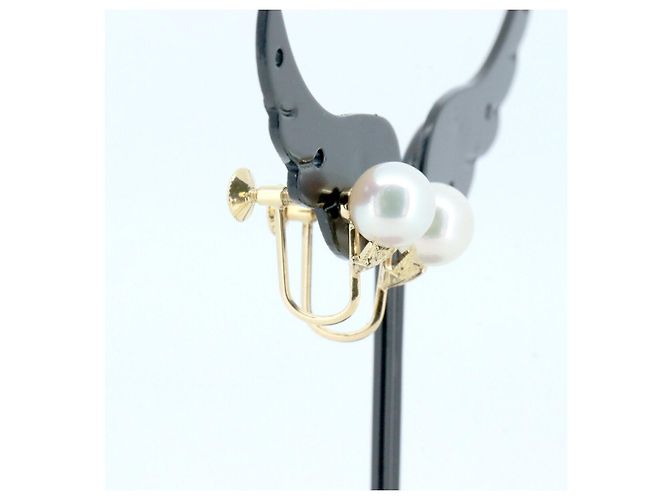 Orecchini in perle Mikimoto Au750 D'oro - vista 3