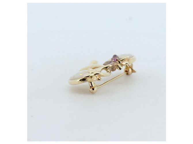 Spilla Mikimoto Au750 D'oro - vista 2