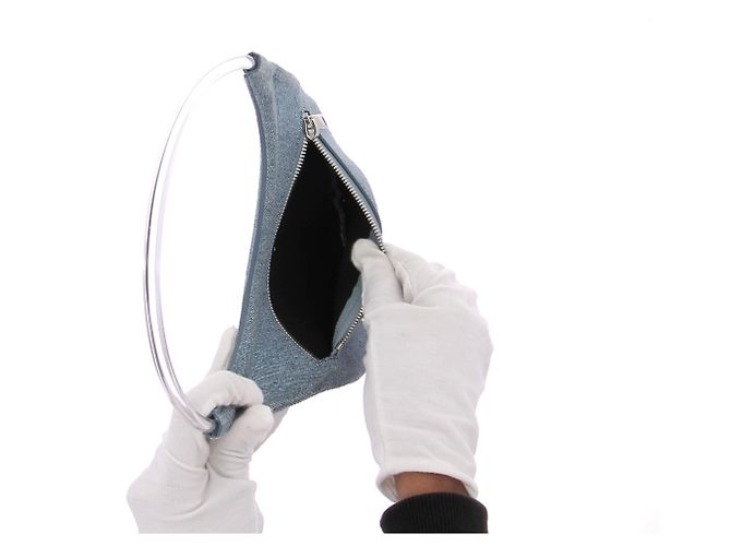 Borsa a mano in denim blu Coperni - vista 9