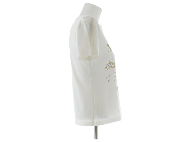 Camiseta Dior Lucky blanca de algodón Blanco - vista 3