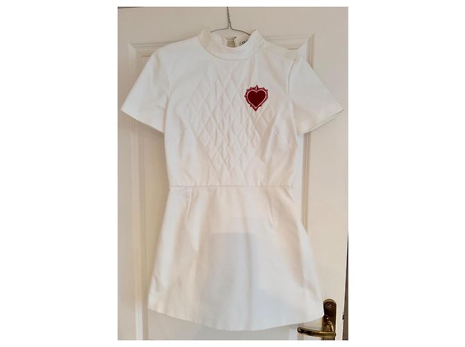 ABITO DIOR CUORE MODELLO SFILATA 40 FR Bianco Rosso - vista 3
