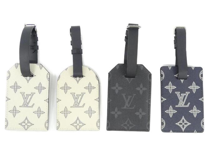 Etichetta nome Monogram Savannah Louis Vuitton Nero Argento Crudo - vista 2