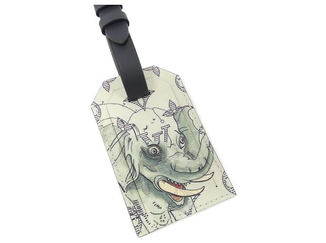 Etichetta nome Monogram Savannah Louis Vuitton Nero Argento Crudo - vista 3