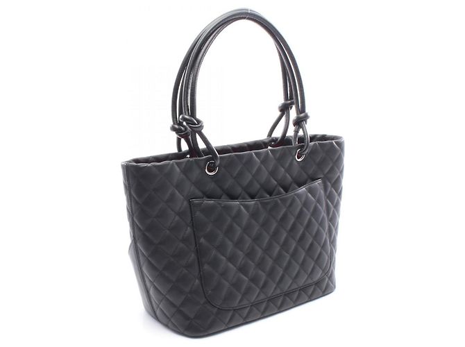 Borsa tote grande della linea Cambon di Chanel Nero - vista 2