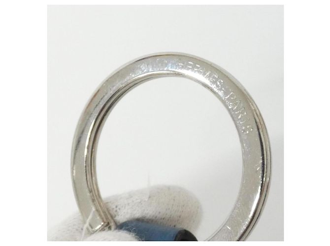Ring Hermès Portachiavi Tab Hermes Blu Verde chiaro - vista 5