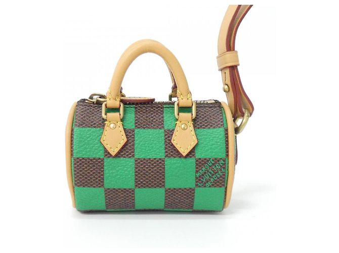 Portachiavi Mini Speedy Damier Pop di Louis Vuitton Marrone Verde Verde chiaro - vista 2