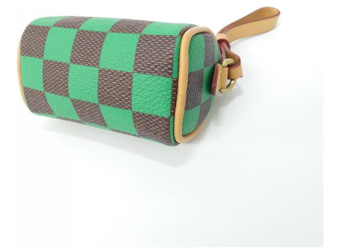 Portachiavi Mini Speedy Damier Pop di Louis Vuitton Marrone Verde Verde chiaro - vista 4