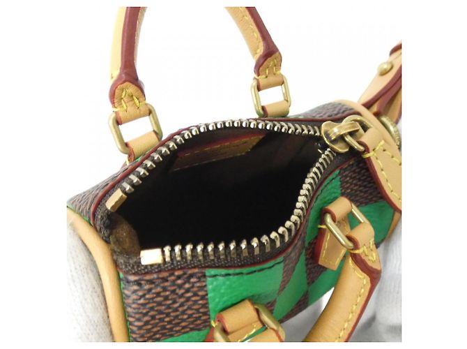 Portachiavi Mini Speedy Damier Pop di Louis Vuitton Marrone Verde Verde chiaro - vista 6