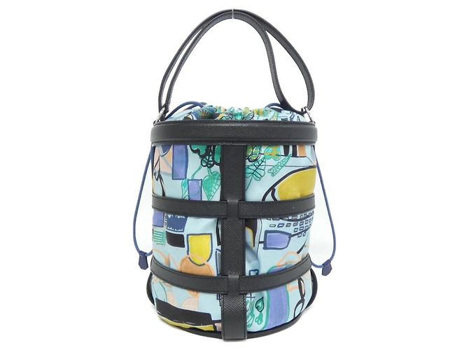 Borsa a Spalla Musardine MODERNISMO TROPICALE di Hermès Nero Blu Multicolore - vista 2