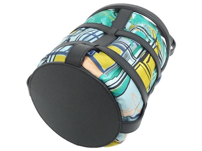 Borsa a Spalla Musardine MODERNISMO TROPICALE di Hermès Nero Blu Multicolore - vista 3
