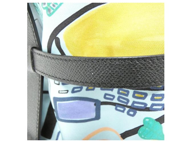 Borsa a Spalla Musardine MODERNISMO TROPICALE di Hermès Nero Blu Multicolore - vista 6