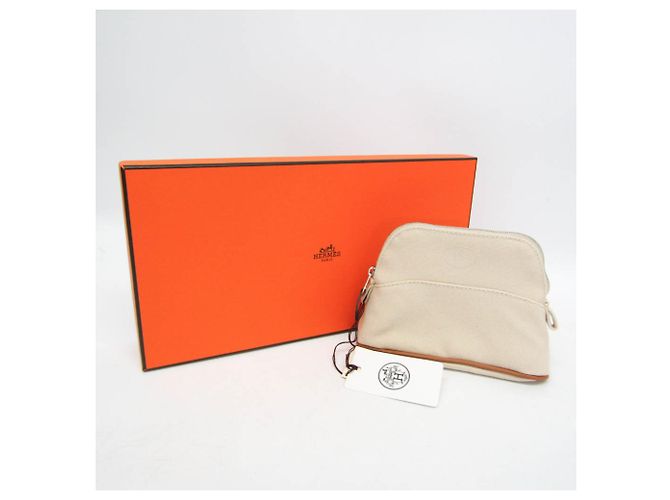 Hermès Bolide Mini Mini Damen Baumwolltasche in Hellbeige - Ansicht 2