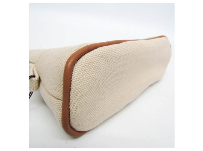 Hermès Bolide Mini Mini Damen Baumwolltasche in Hellbeige - Ansicht 5