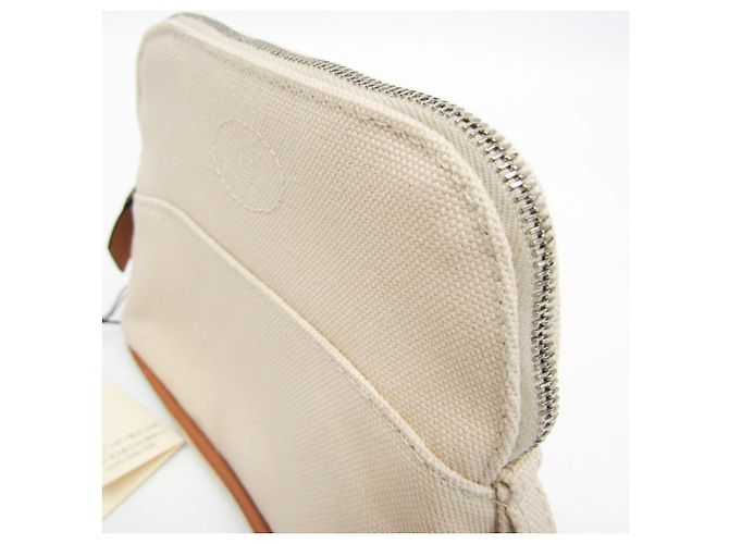 Hermès Bolide Mini Mini Damen Baumwolltasche in Hellbeige - Ansicht 8