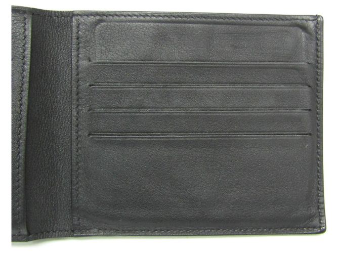 Hermès Hermes Citizen Twill Compact Men's Leather Bill Wallet Black - view 10