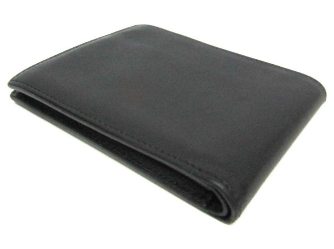 Hermès Hermes Citizen Twill Compact Men's Leather Bill Wallet Black - view 3