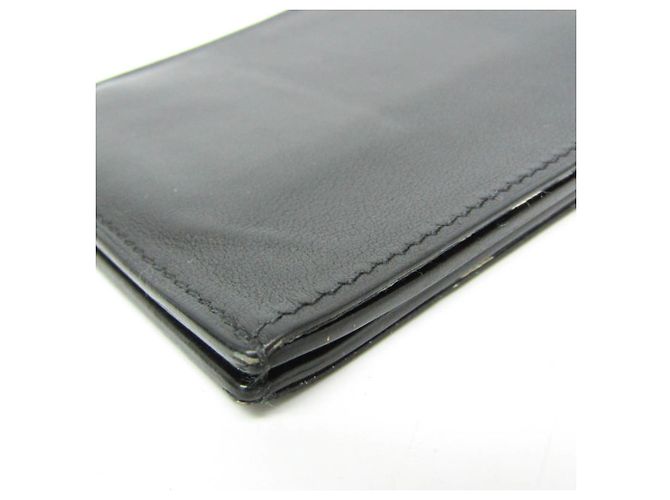 Hermès Hermes Citizen Twill Compact Men's Leather Bill Wallet Black - view 7