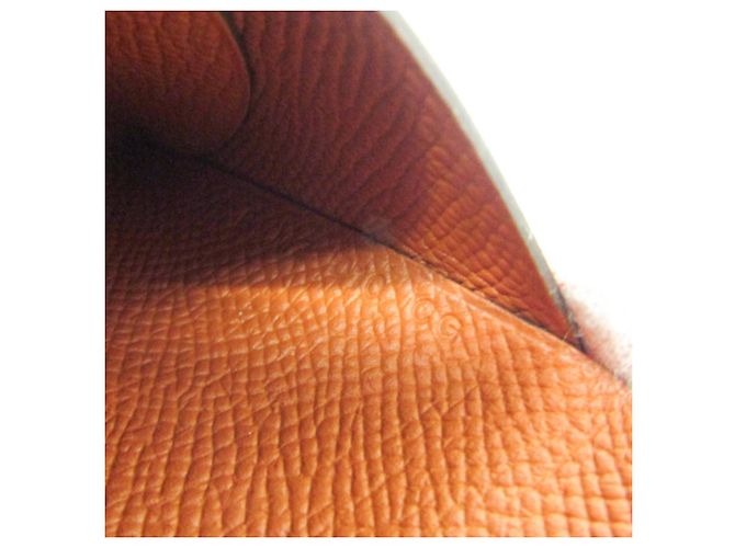 Hermès Tarjetero Calvi Duo de cuero Epsom Hermes Castaño - vista 10