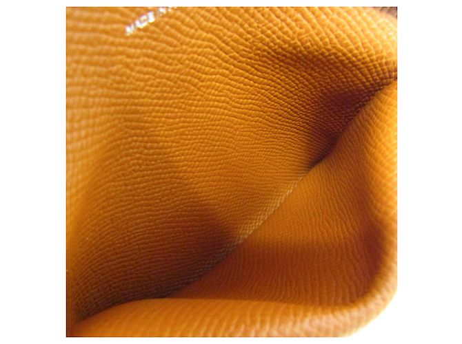Hermès Tarjetero Calvi Duo de cuero Epsom Hermes Castaño - vista 6