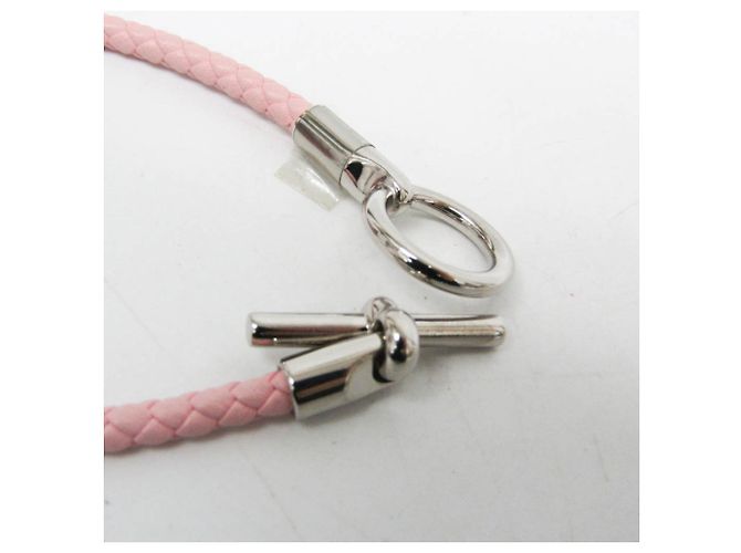 Hermès Pulseira de couro e metal Hermes Glennan H071681F Prata Rosa - vista 9