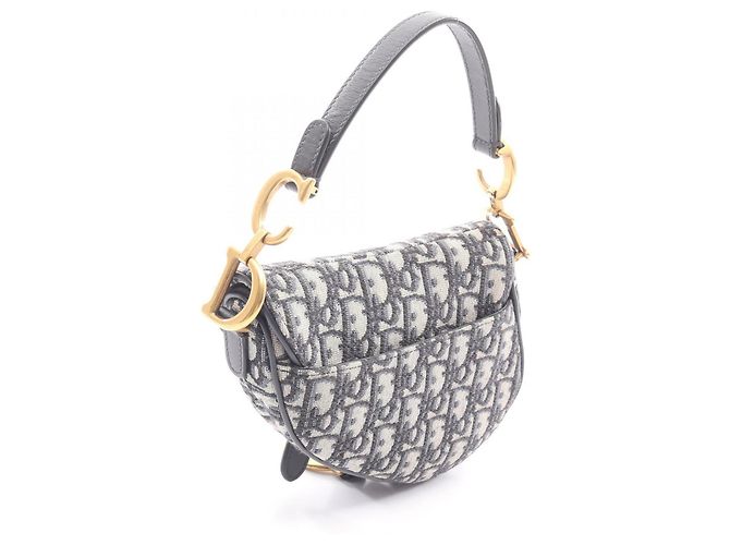 Mini Borsa Saddle Dior Christian Dior Crudo Blu navy - vista 2