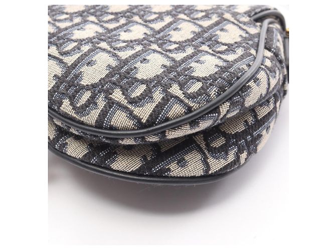 Mini Borsa Saddle Dior Christian Dior Crudo Blu navy - vista 7