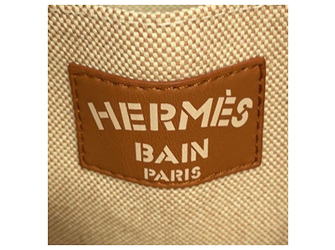 Hermès Beiger Toile Escale a la Plage Strandtasche - Ansicht 5