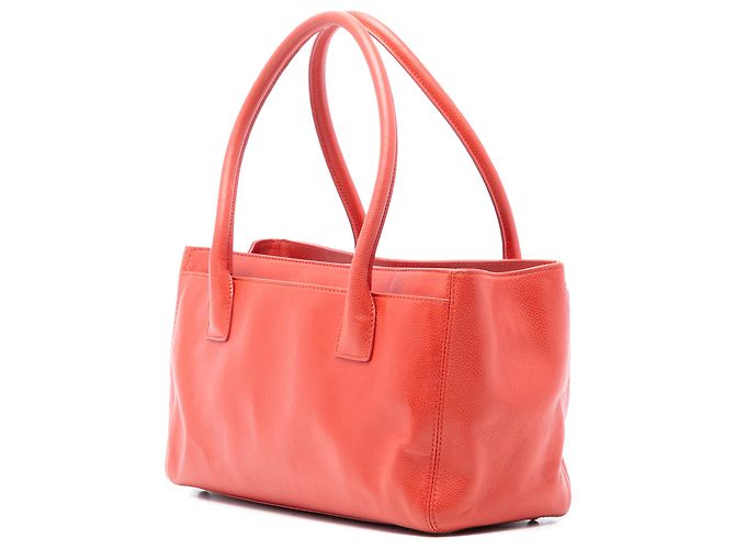 Chanel Rosso Piccola Borsa Executive in Pelle di Vitello Cerf - vista 2